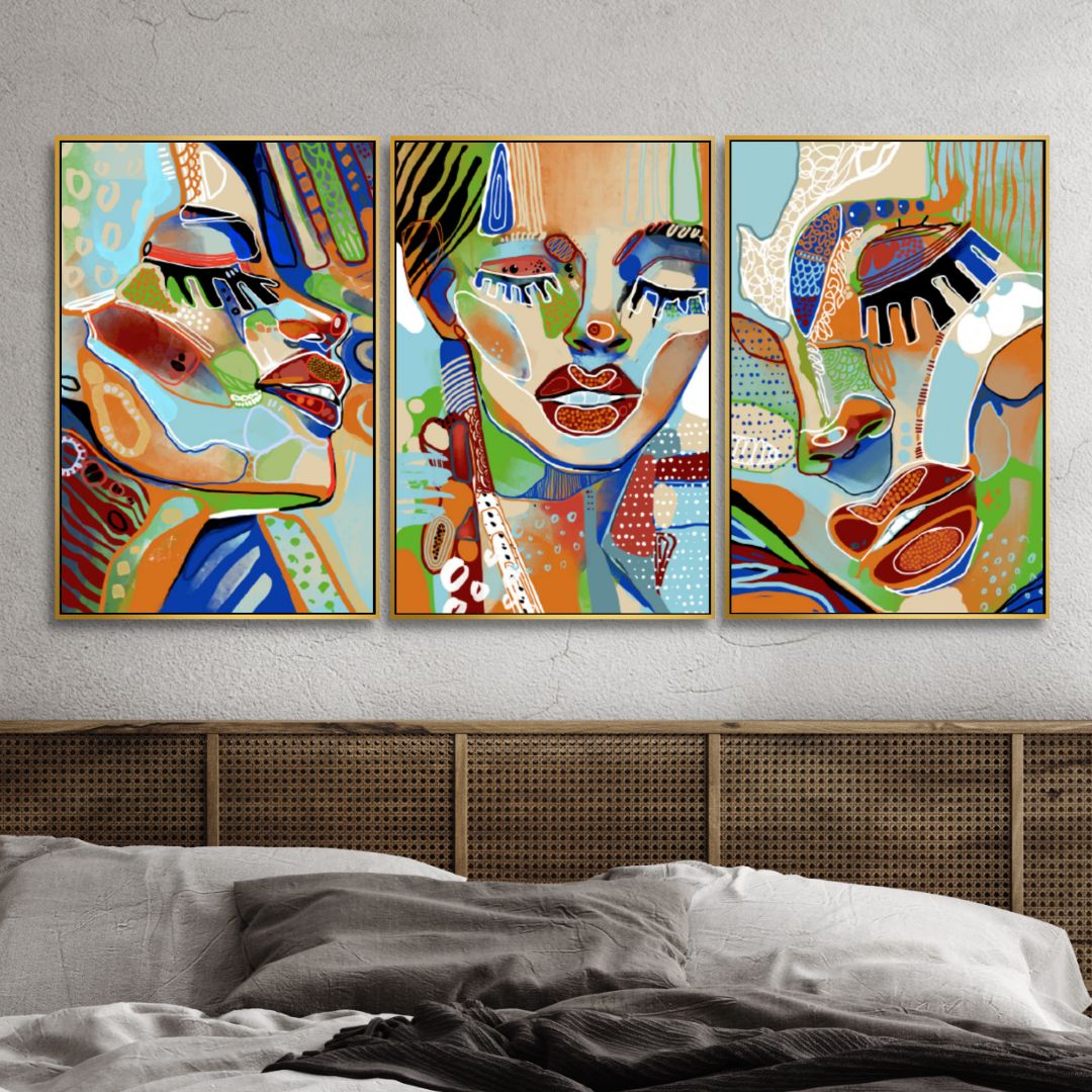 Vibrant Contemporary Abstract Portraits of Women in Bold Colors