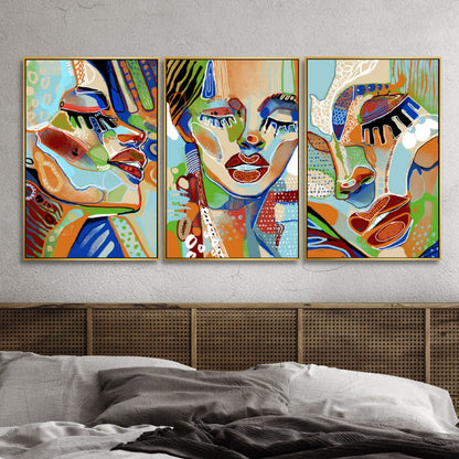 Vibrant Contemporary Abstract Portraits of Women in Bold Colors