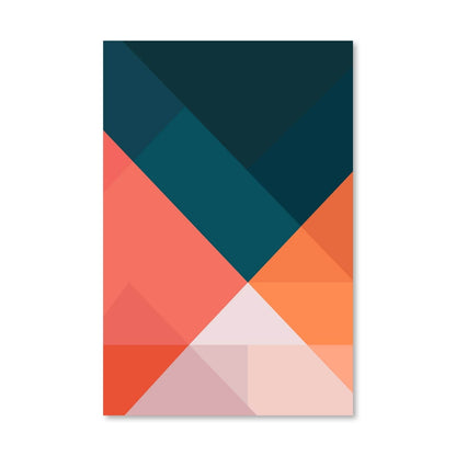 Bold Geometric Shapes Oil Painting for Modern Home Decor