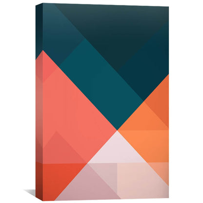 Bold Geometric Shapes Oil Painting for Modern Home Decor