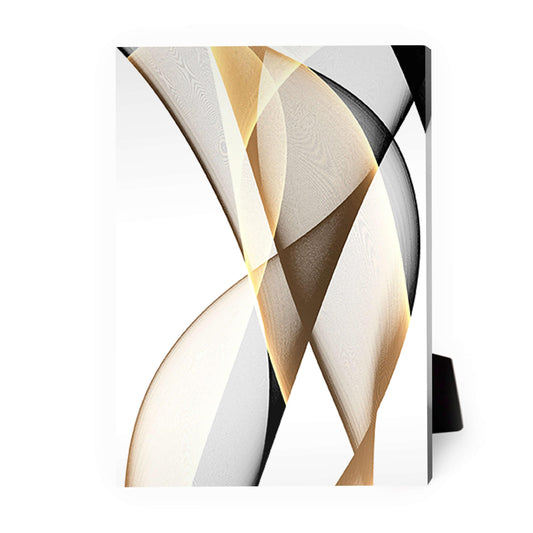 Elegant Abstract Waves Oil Painting for Modern Decor