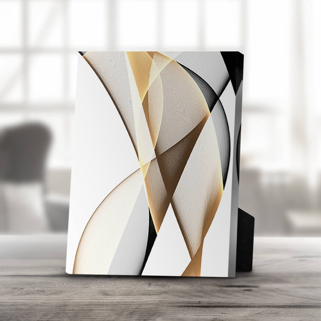 Elegant Abstract Waves Oil Painting for Modern Decor