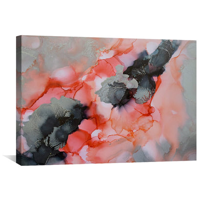 Abstract Coral Elegance Canvas Art for Modern Home Decor