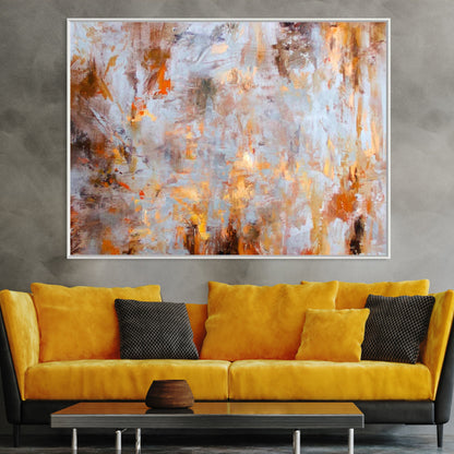 Stunning Abstract Oil Painting of Celestial Colors and Dynamic Movement