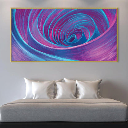 Vibrant Cosmic Spiral Oil Painting for Modern Home Decor