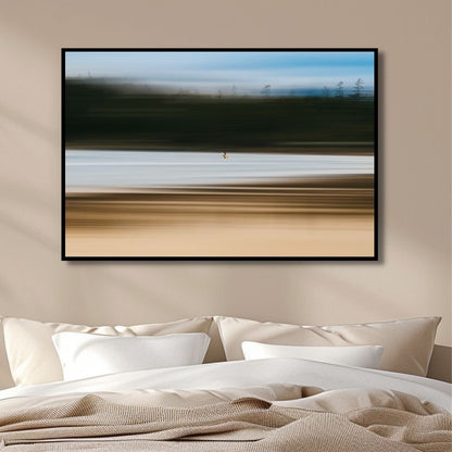 Serene Coastal Landscape Oil Painting for Modern Home Decor