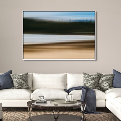 Serene Coastal Landscape Oil Painting for Modern Home Decor