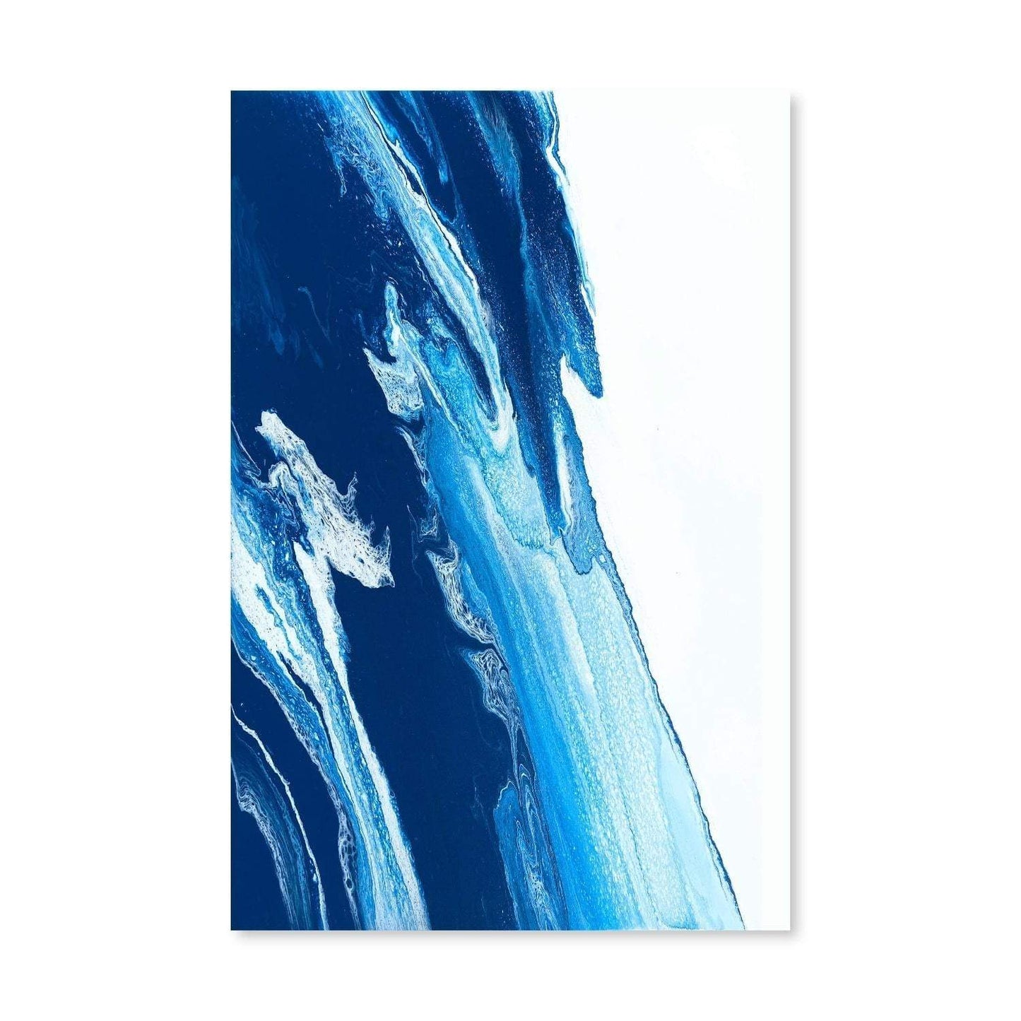 Dynamic Ocean Wave Abstract Oil Painting for Modern Home Decor