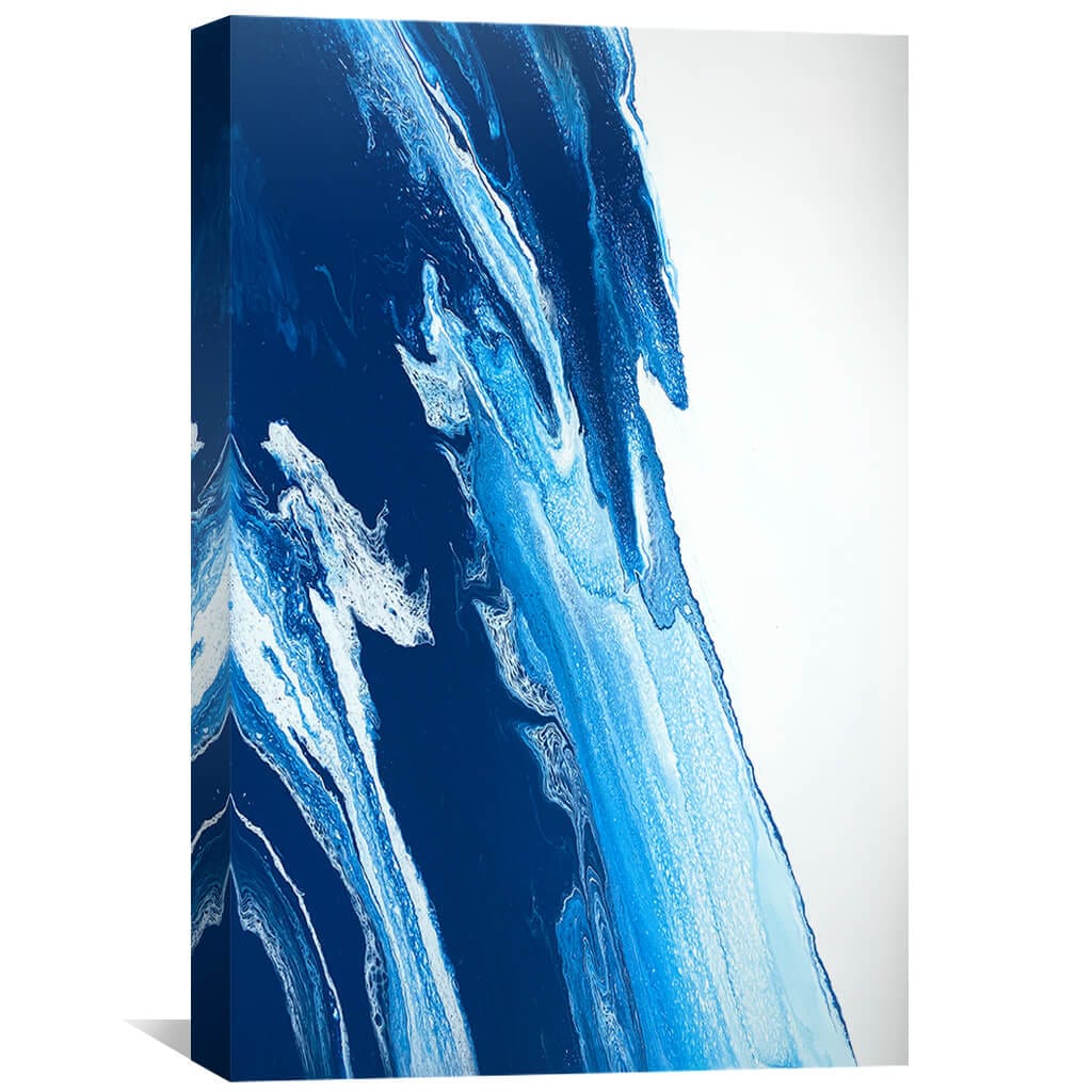 Dynamic Ocean Wave Abstract Oil Painting for Modern Home Decor