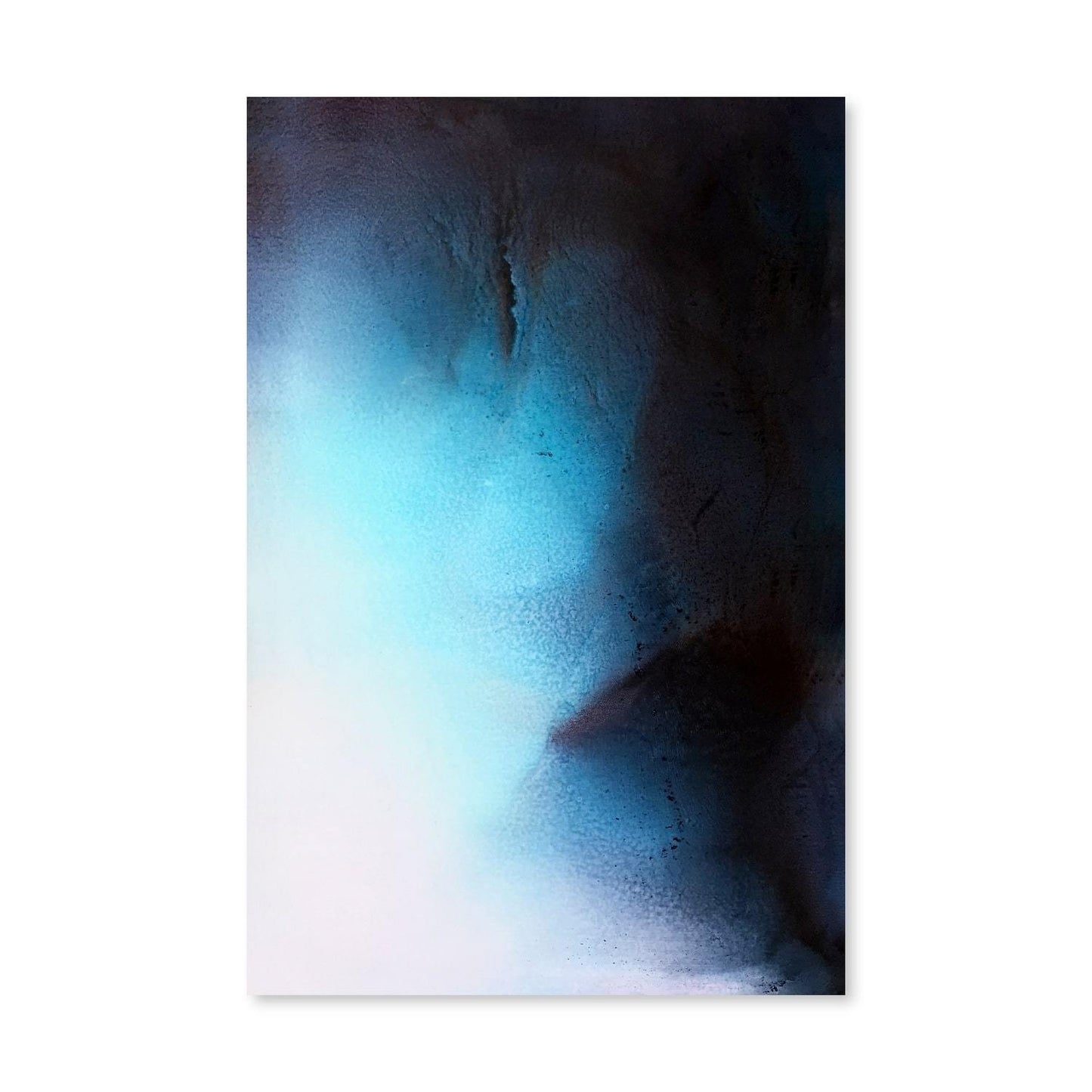 Serene Blue Abstract Oil Painting for Modern Home Decor