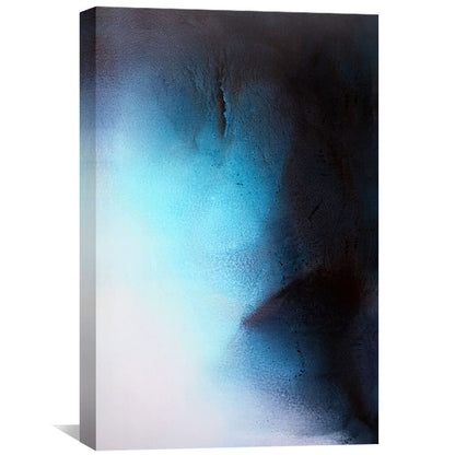 Serene Blue Abstract Oil Painting for Modern Home Decor