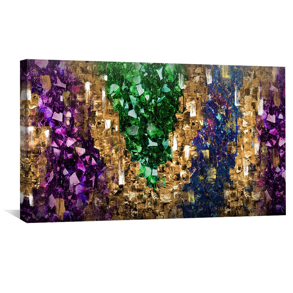 Vibrant Crystal Infusion: Abstract Oil Painting for Modern Home Decor