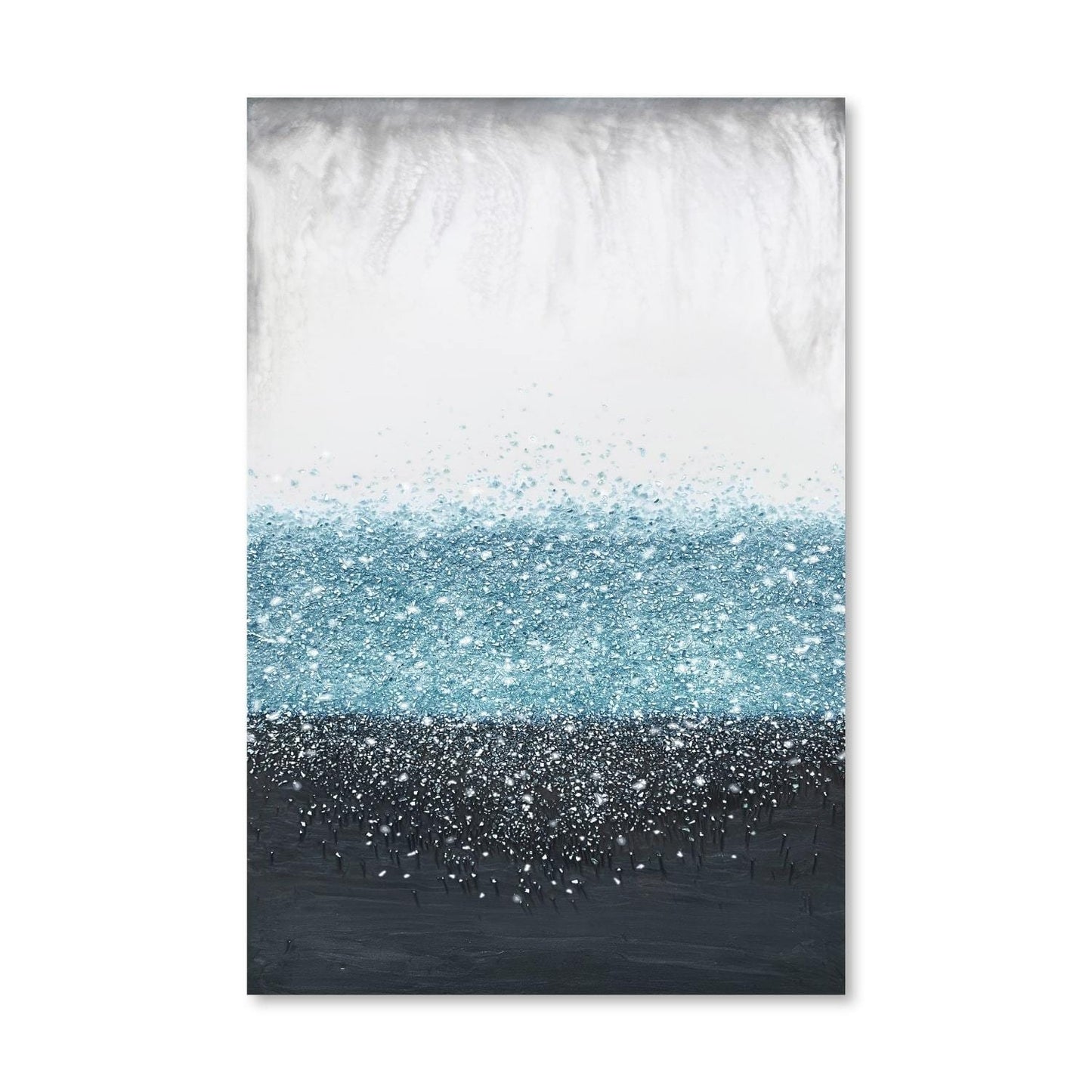 Tranquil Blue Abstract Oil Painting for Modern Home Decor