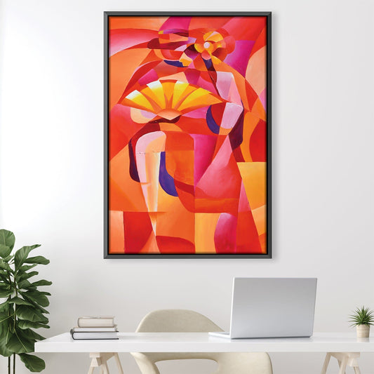 Vibrant Cubism Dancer Oil Painting for Modern Art Enthusiasts