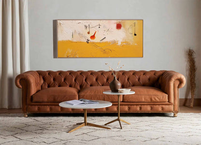 Colorful Abstract Oil Painting with Musical Motifs for Modern Home Decor