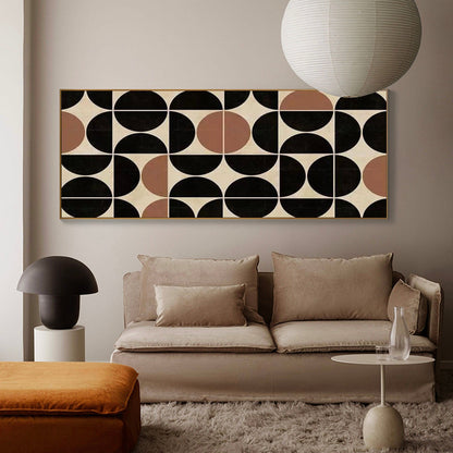 Contemporary Minimalist Geometric Oil Painting for Modern Home Decor