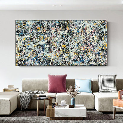 Abstract Expressionism in Bold Colors - Modern Oil Painting for Home Decor