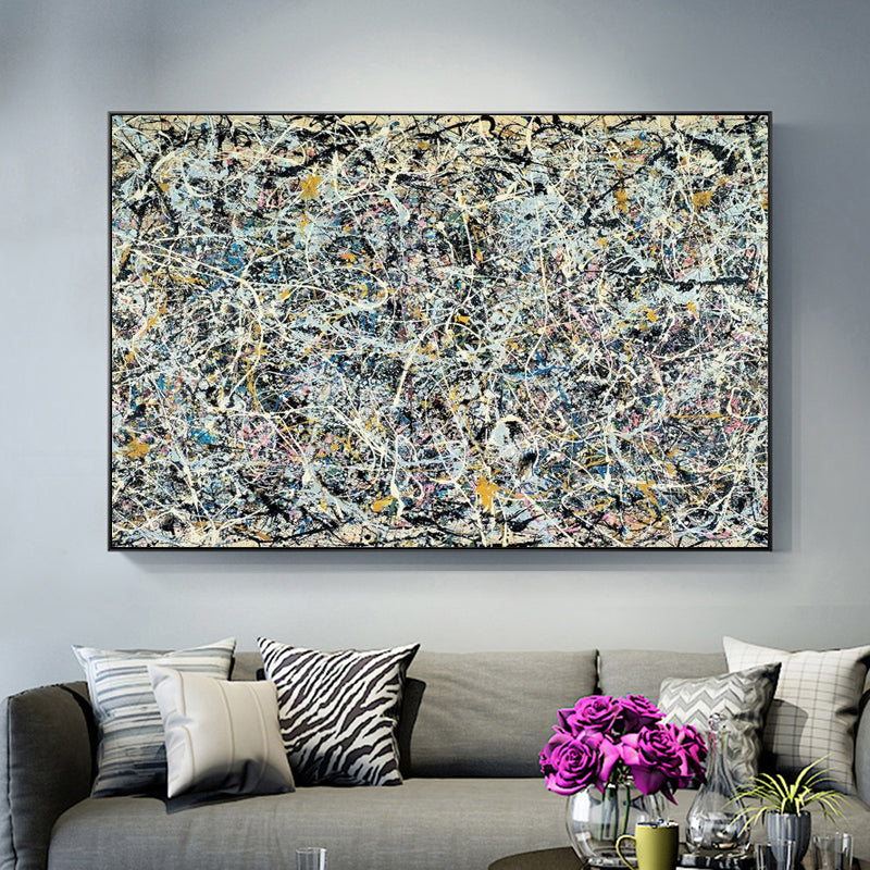 Vibrant Abstract Expressionism Oil Painting for Modern Home Décor