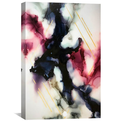 Abstract Dark Matter Oil Painting for Modern Home Decor