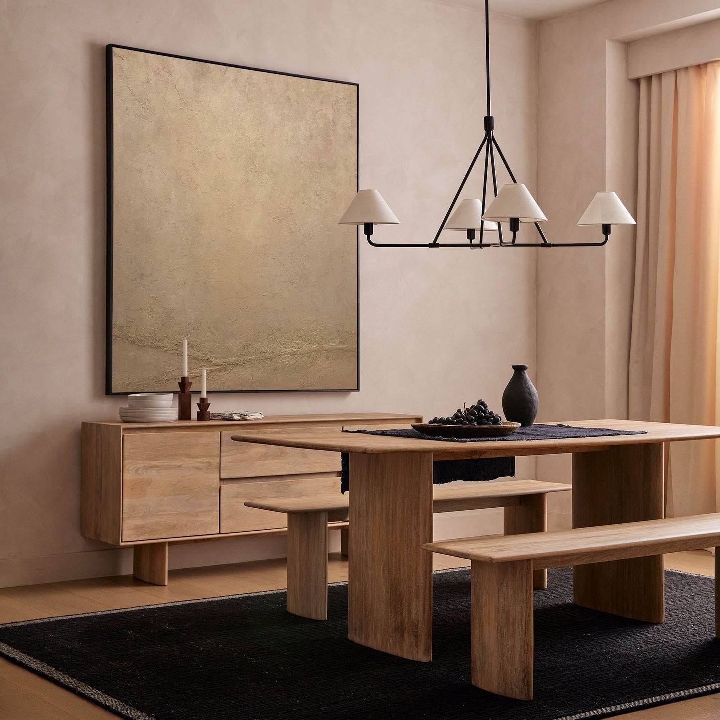 Elegant Minimalist Abstract Oil Painting for Modern Home Decor