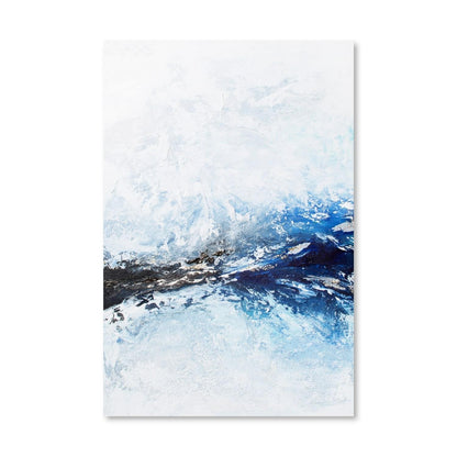 Serene Deep Ocean Abstract Oil Painting for Coastal Home Decor
