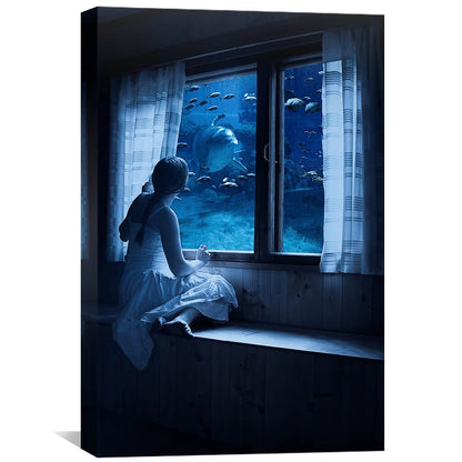 Enchanting Underwater View Oil Painting for Ocean Lovers