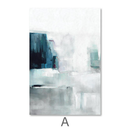 Serene Ocean Abstract Oil Painting for Contemporary Home Decor