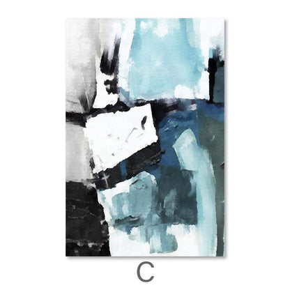 Serene Ocean Abstract Oil Painting for Contemporary Home Decor