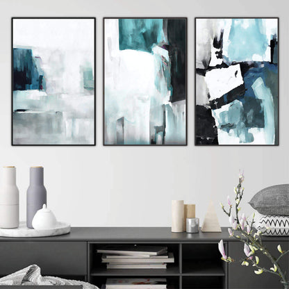Serene Ocean Abstract Oil Painting for Contemporary Home Decor