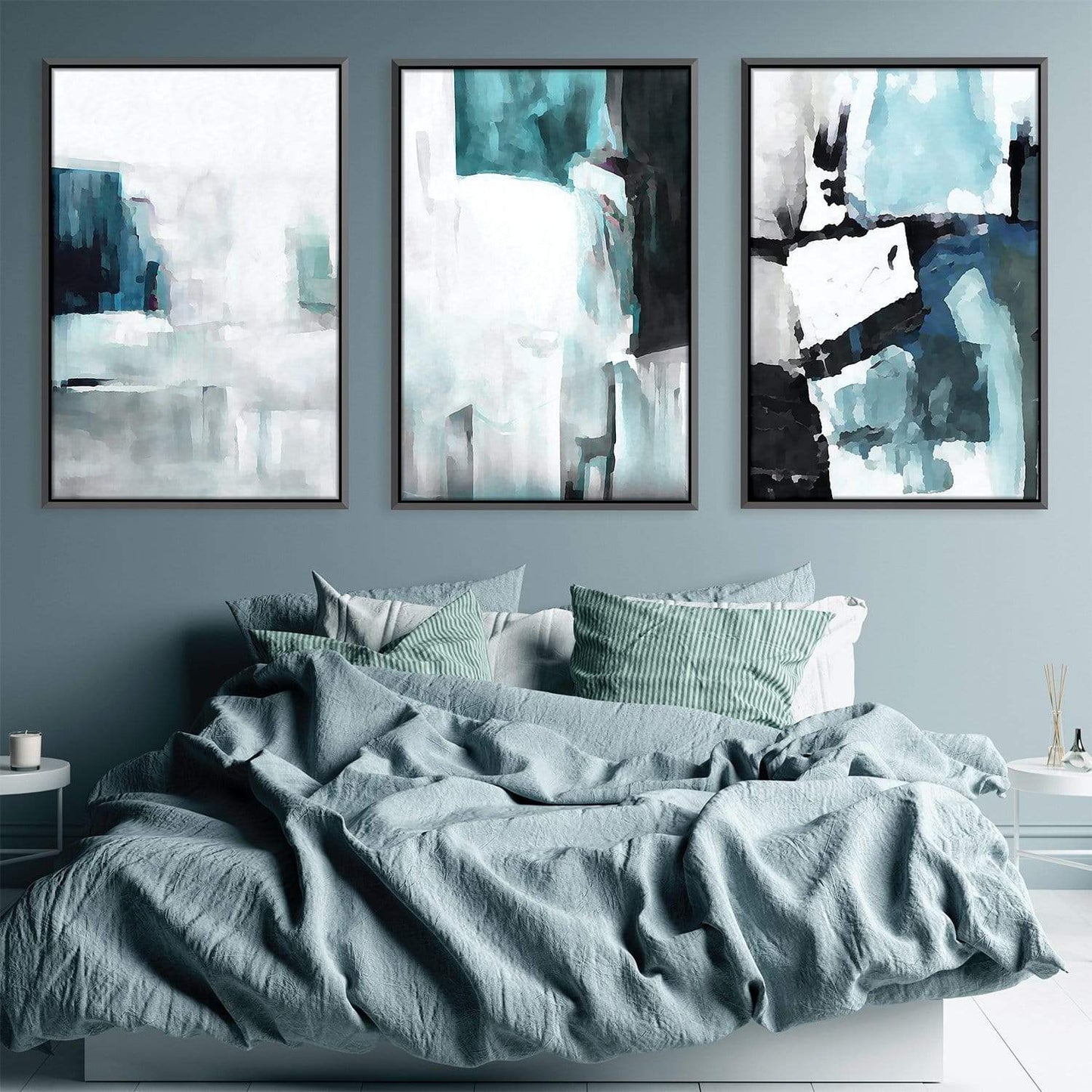 Serene Ocean Abstract Oil Painting for Contemporary Home Decor