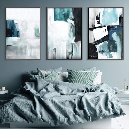 Serene Ocean Abstract Oil Painting for Contemporary Home Decor