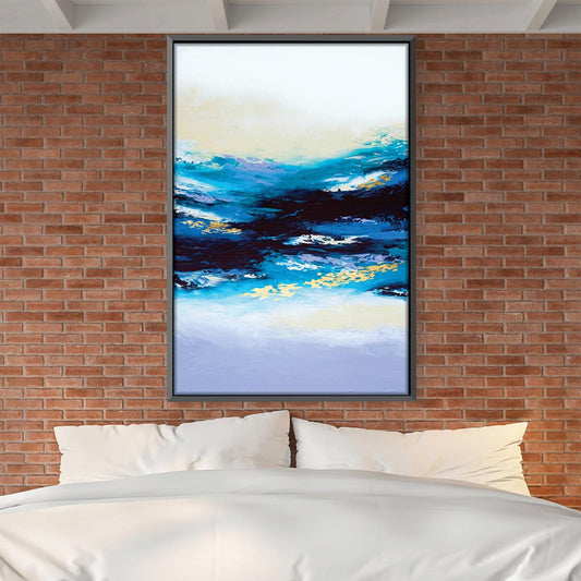 Tranquil Ocean Waves Oil Painting for Serene Home Decor
