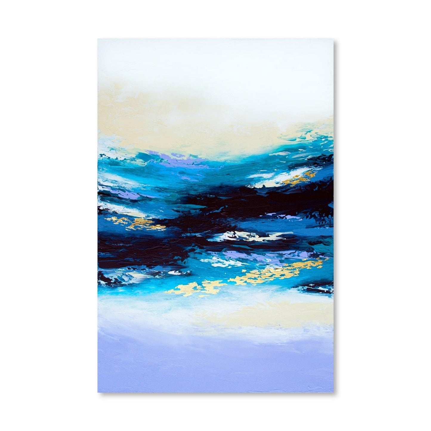 Tranquil Ocean Waves Oil Painting for Serene Home Decor