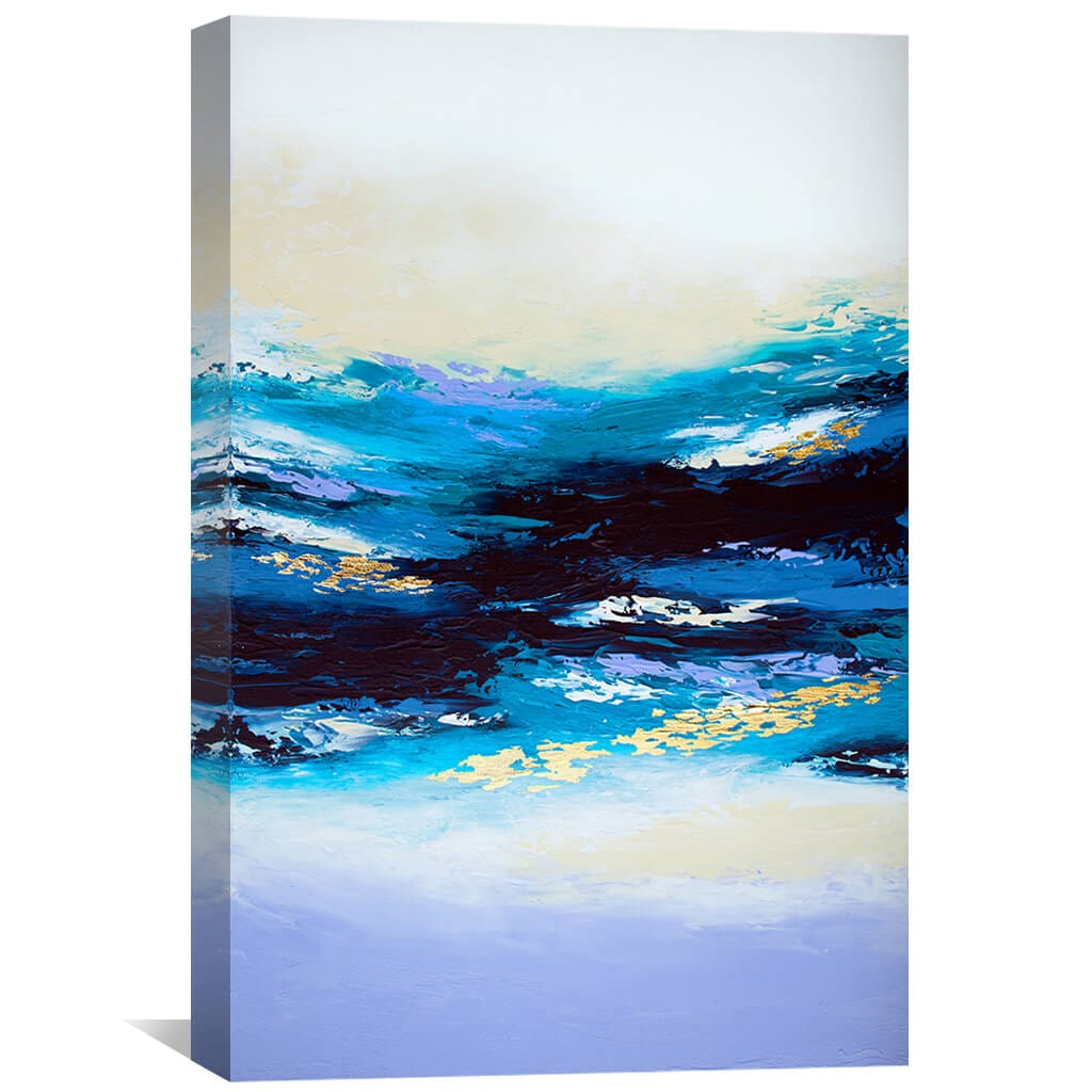 Tranquil Ocean Waves Oil Painting for Serene Home Decor