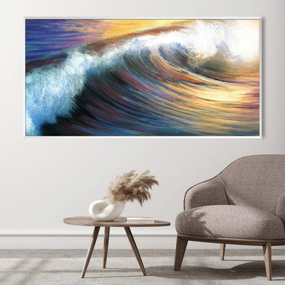 Vibrant Ocean Waves Oil Painting for Stunning Coastal Home Decor