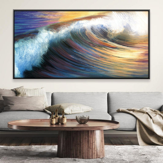 Vibrant Ocean Waves Oil Painting for Stunning Coastal Home Decor