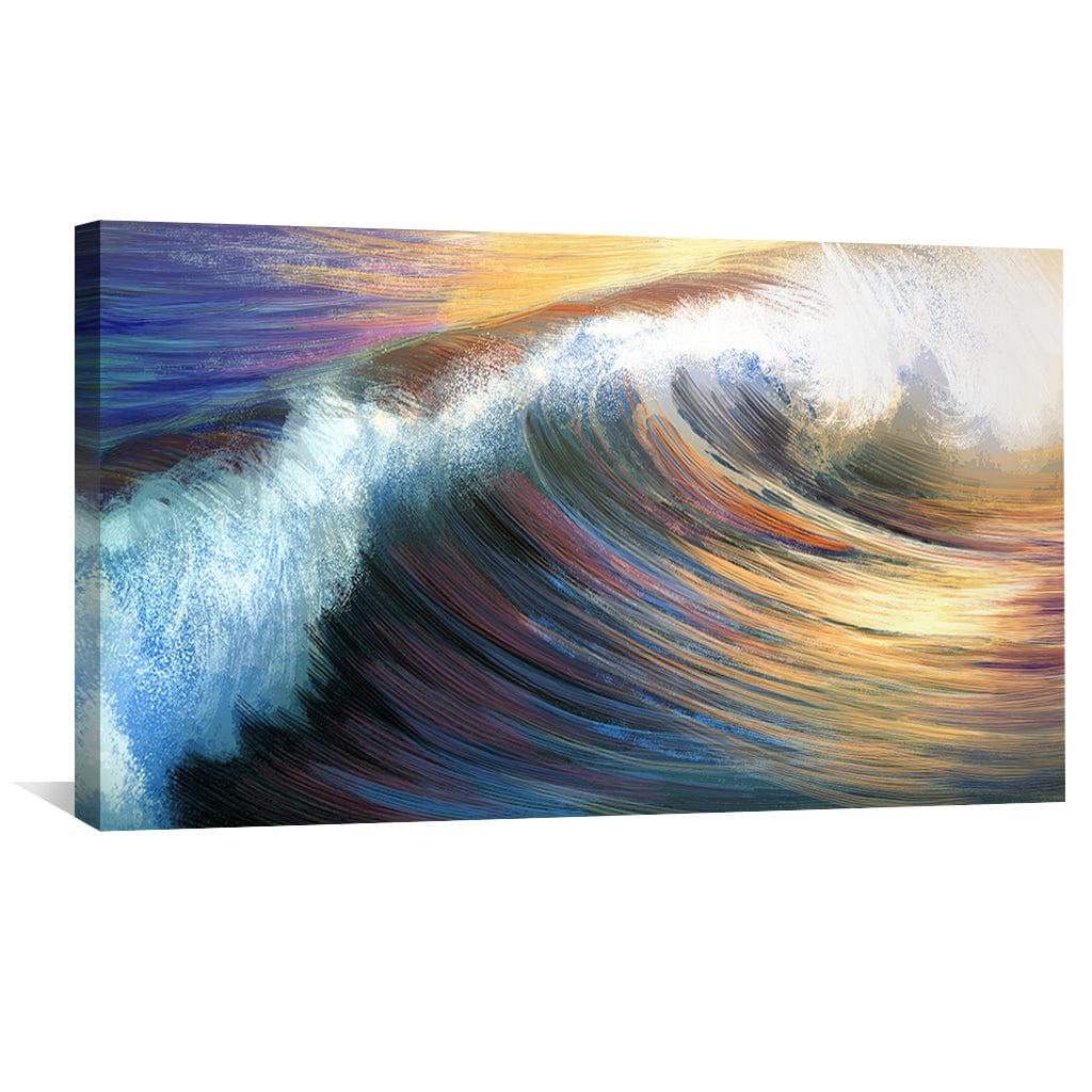Vibrant Ocean Waves Oil Painting for Stunning Coastal Home Decor