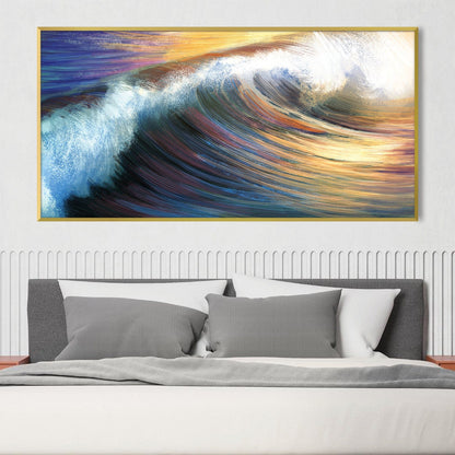 Vibrant Ocean Waves Oil Painting for Stunning Coastal Home Decor