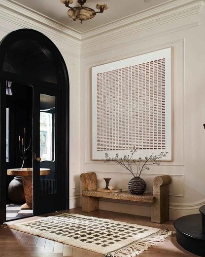 Elegant Wabi-Sabi Oil Painting for Modern Minimalist Home Decor