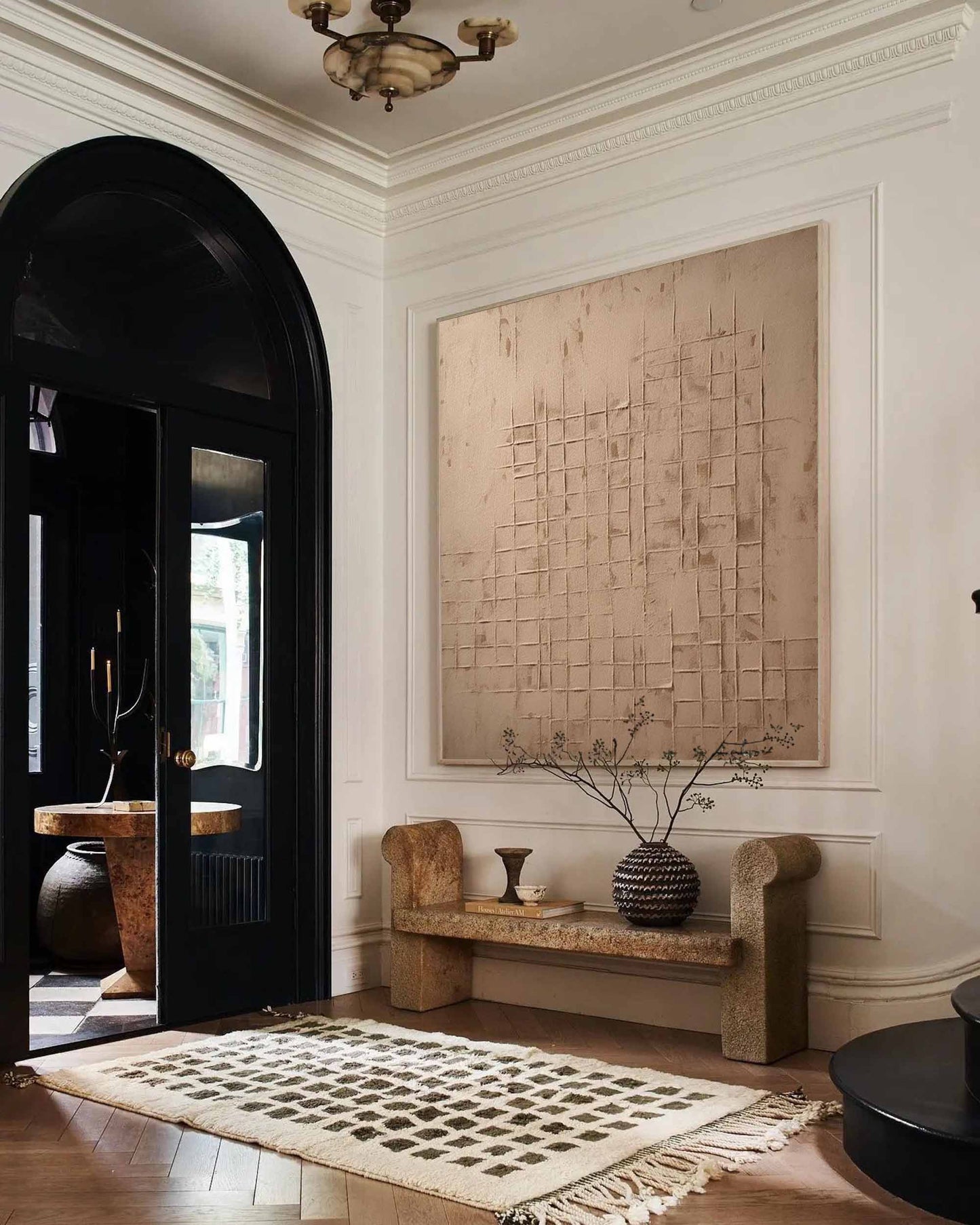 Elegant Wabi-Sabi Oil Painting for Minimalist Home Decor and Art Lovers