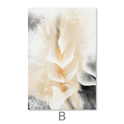Serene Floral Abstract Oil Painting for Contemporary Home Decor