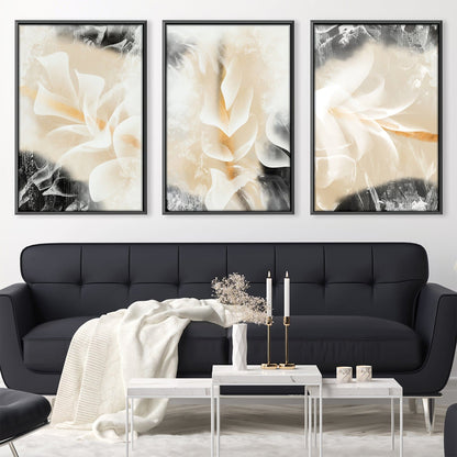 Serene Floral Abstract Oil Painting for Contemporary Home Decor