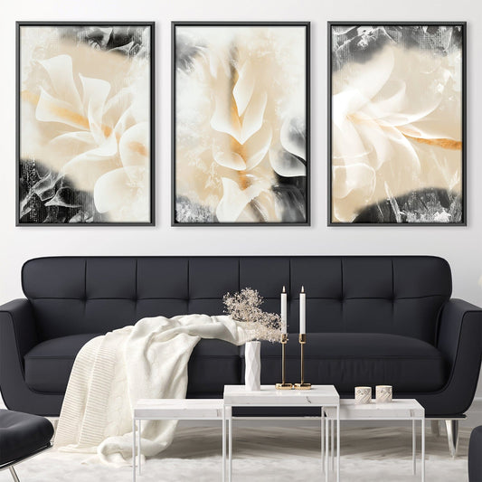 Serene Floral Abstract Oil Painting for Contemporary Home Decor
