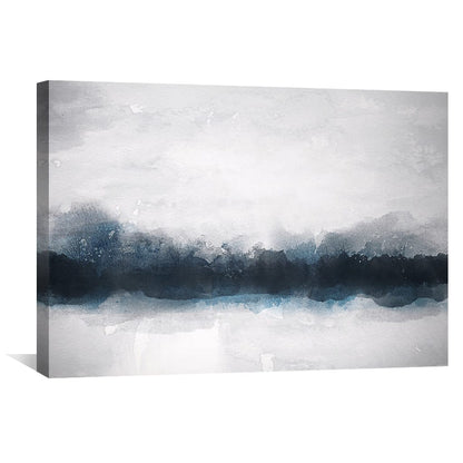 Serene Blue Abstract Oil Painting for Modern Home Decor