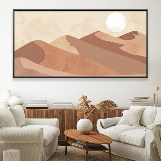 Serene Desert Landscape Oil Painting for Modern Home Decor