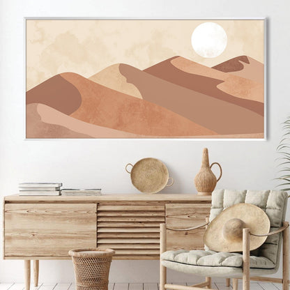 Serene Desert Landscape Oil Painting for Modern Home Decor