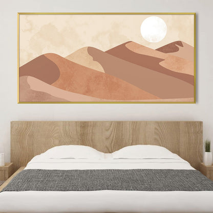 Serene Desert Landscape Oil Painting for Modern Home Decor