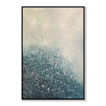 Celestial Dreams: Abstract Oil Painting of Serenity and Sparkle