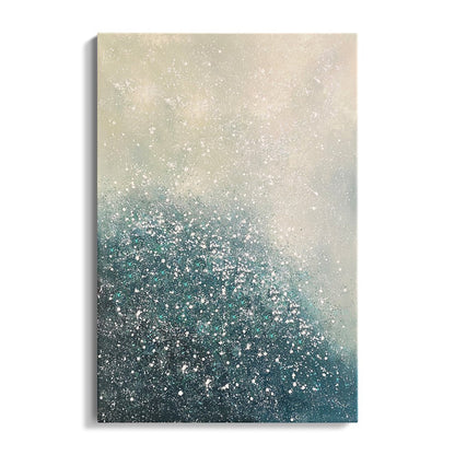 Celestial Dreams: Abstract Oil Painting of Serenity and Sparkle