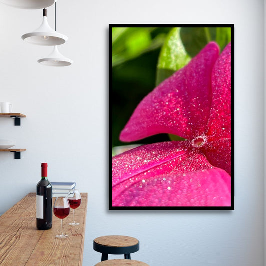 Dew-kissed Impatiens Flowers Oil Painting Stunning Floral Art for Home Decor